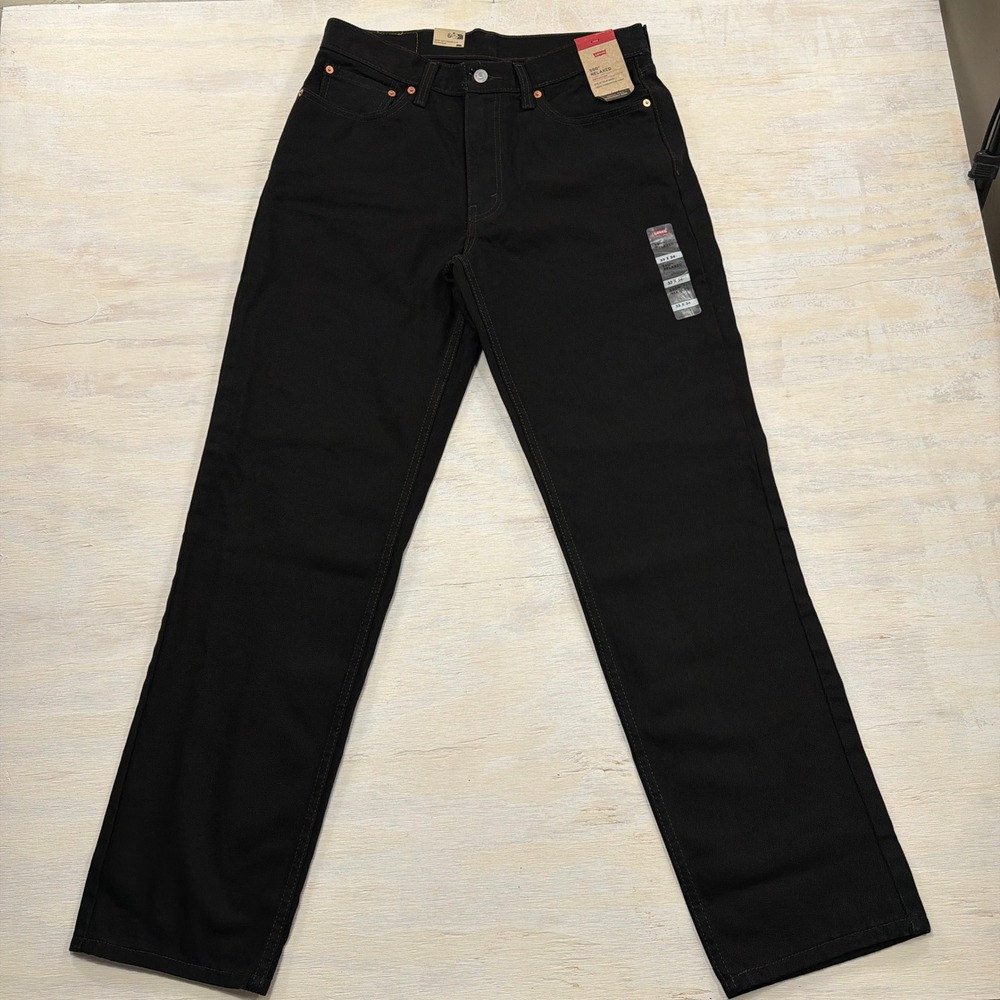 Levi's Jeans 550 Relaxed Fit 33x34 NWT 100% Cotton Black Denim Mens